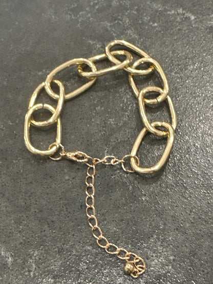 Gold Large Link Bracelet