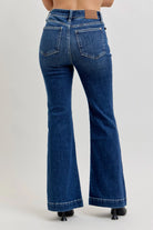 High Waist Trouser Flare Denim- PETITE-How Cute is That? Boutique