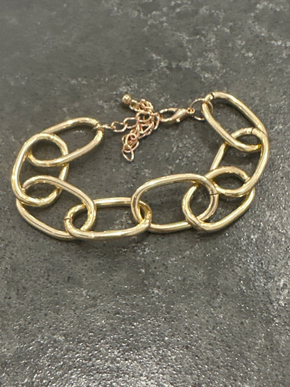 Gold Large Link Bracelet