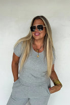 Stay In Cropped Pant Set-How Cute is That? Boutique