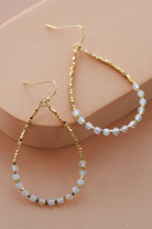Beaded Drop Gold Earrings-How Cute is That? Boutique
