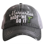 Margaritas Made Me Do It Trucker Embroidered Hat-How Cute is That? Boutique