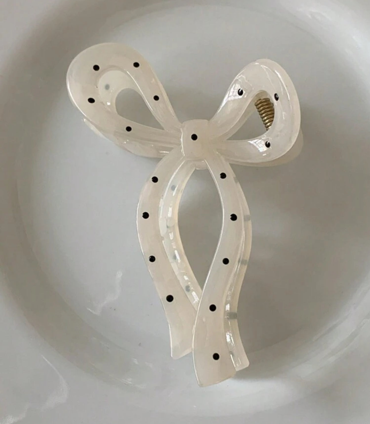 Polka Dot Bow Shaped Claw Clip-How Cute is That? Boutique
