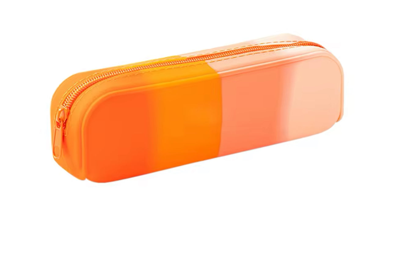 Soft Silicone Ombre Pencil Case or Makeup Bag