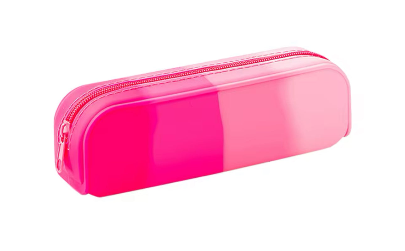 Soft Silicone Ombre Pencil Case or Makeup Bag