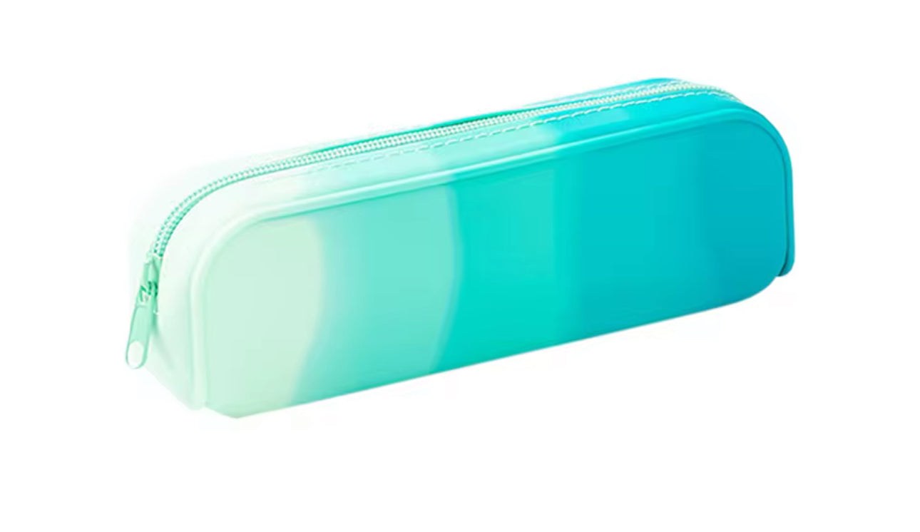 Soft Silicone Ombre Pencil Case or Makeup Bag