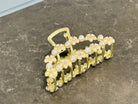 Pearl Flower Hair Claw in Gold-How Cute is That? Boutique