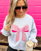 Bow Patch Sweatshirt-How Cute is That? Boutique