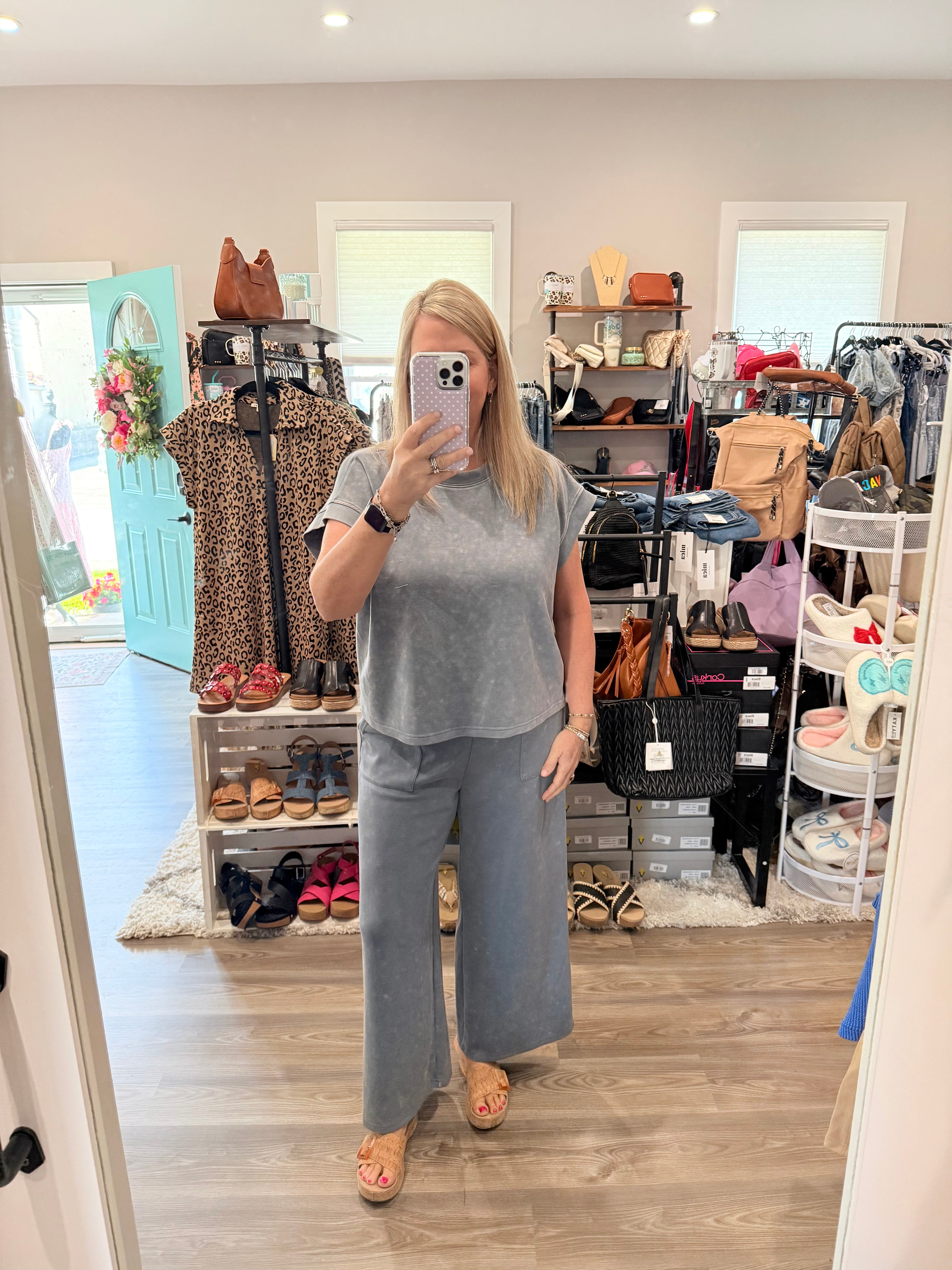 Mineral Wash Lounge Set-How Cute is That? Boutique