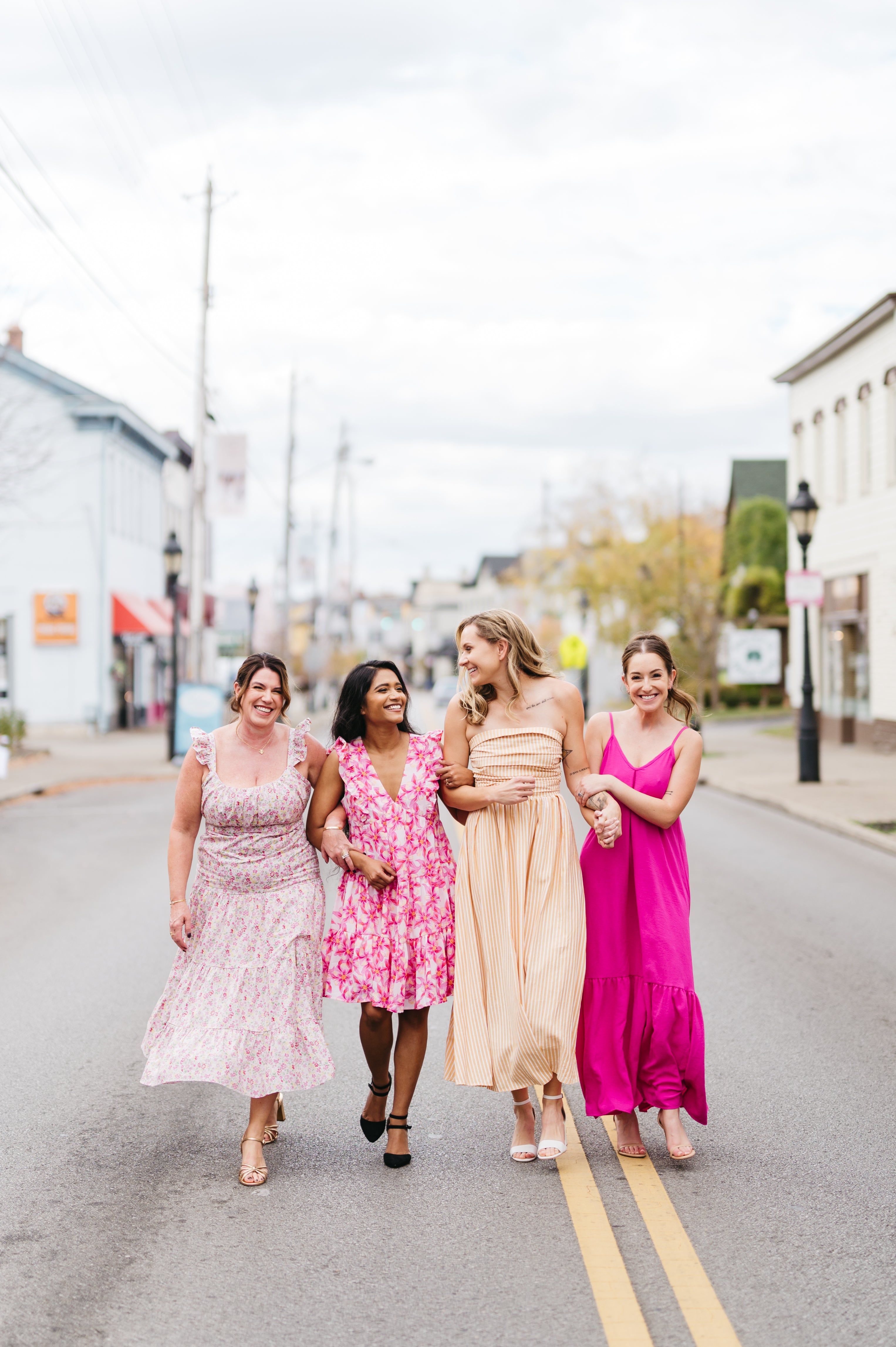 FLORAL PRINT MIDI DRESS WITH SIDE SLIT-How Cute is That? Boutique
