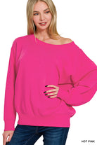 FLEECE BOAT NECK SWEATSHIRTS & SHORTS 2PCS SET-How Cute is That? Boutique
