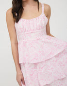 FLORAL BACK TIERED RUFFLE TIERED MAXI DRESS-How Cute is That? Boutique
