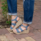 Crimini Denim Sandals-How Cute is That? Boutique