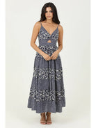 Smocked Bodice Vneck Maxi Dress by Angie-How Cute is That? Boutique