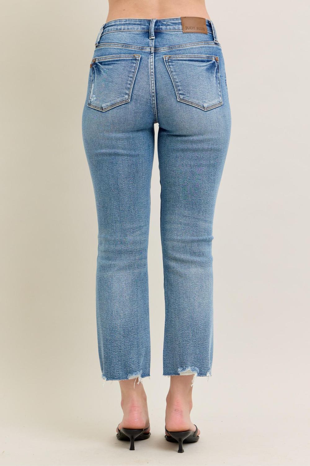 Judy Blue Highwaist Mid Rise Vintage Boyfriend Denim Jeans (Copy)-How Cute is That? Boutique