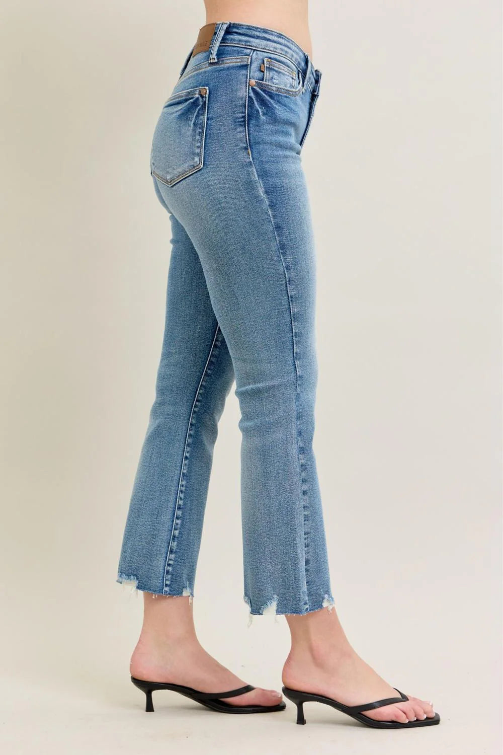 Judy Blue Highwaist Mid Rise Vintage Boyfriend Denim Jeans (Copy)-How Cute is That? Boutique