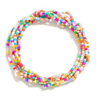Set of Six Game Day Beaded Stretch Bracelets With Gold Tone Bead Accents-How Cute is That? Boutique