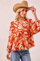 Flower Printed top with scallop trim-How Cute is That? Boutique