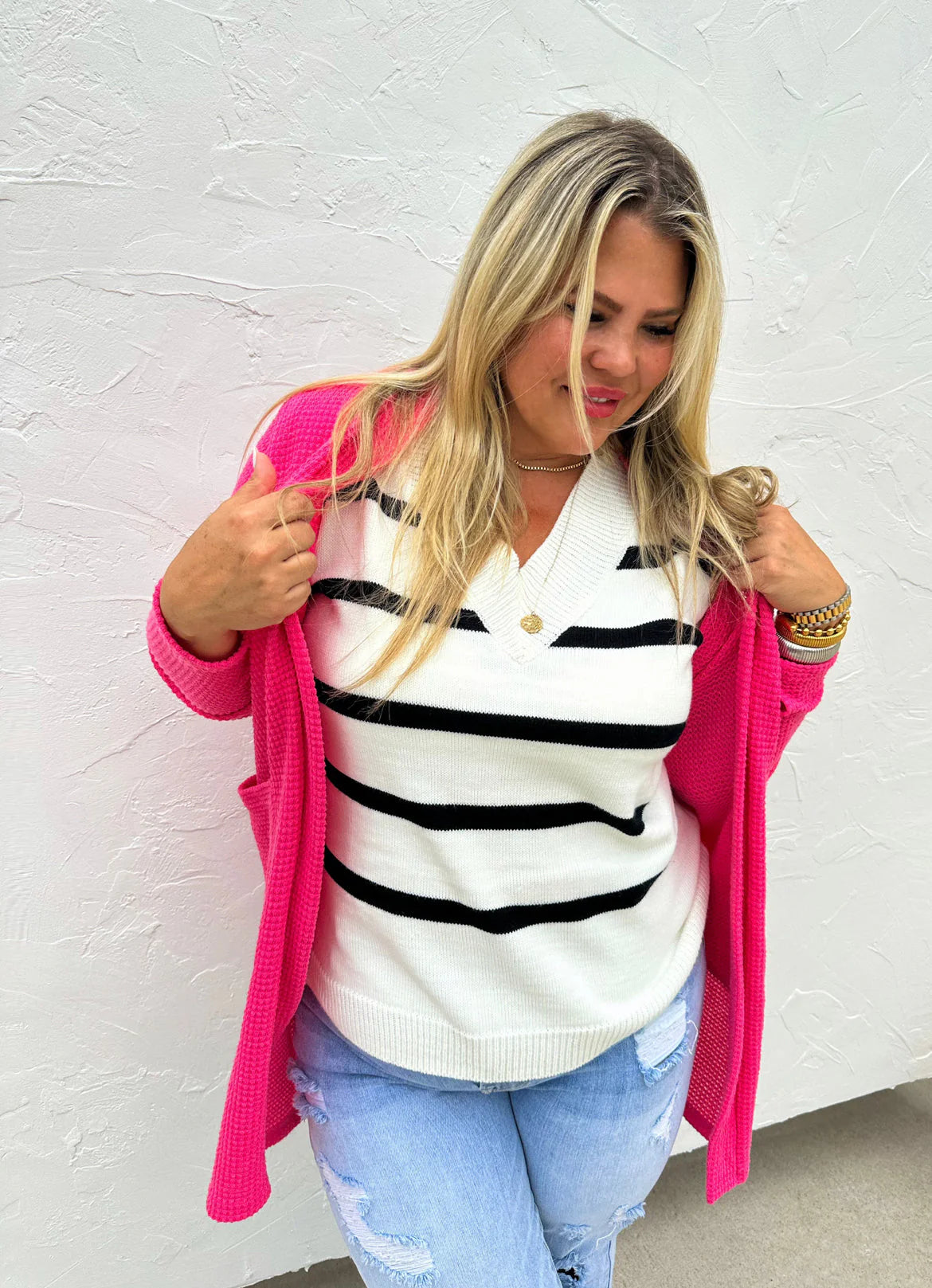 Lola Cardigan in Hot Pink-How Cute is That? Boutique