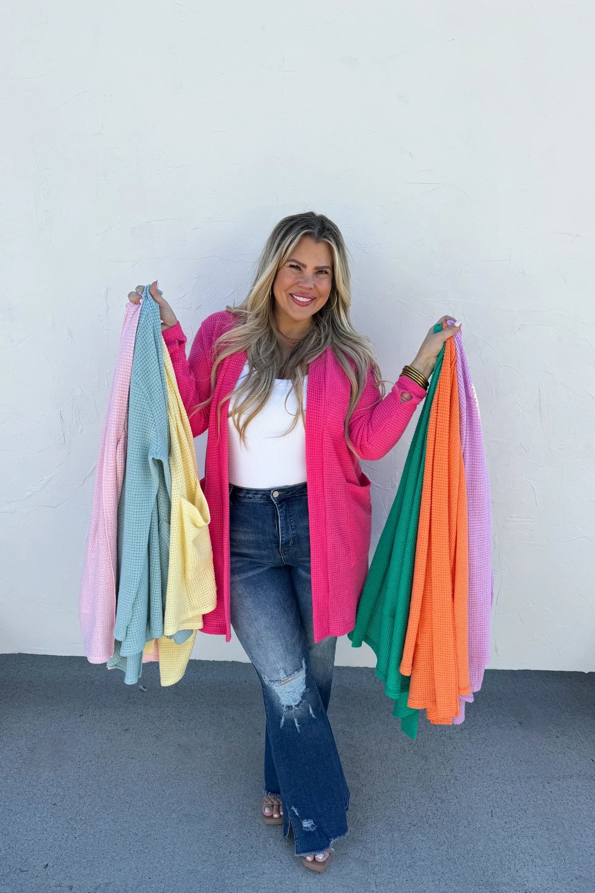 Lola Cardigan in Orange-How Cute is That? Boutique