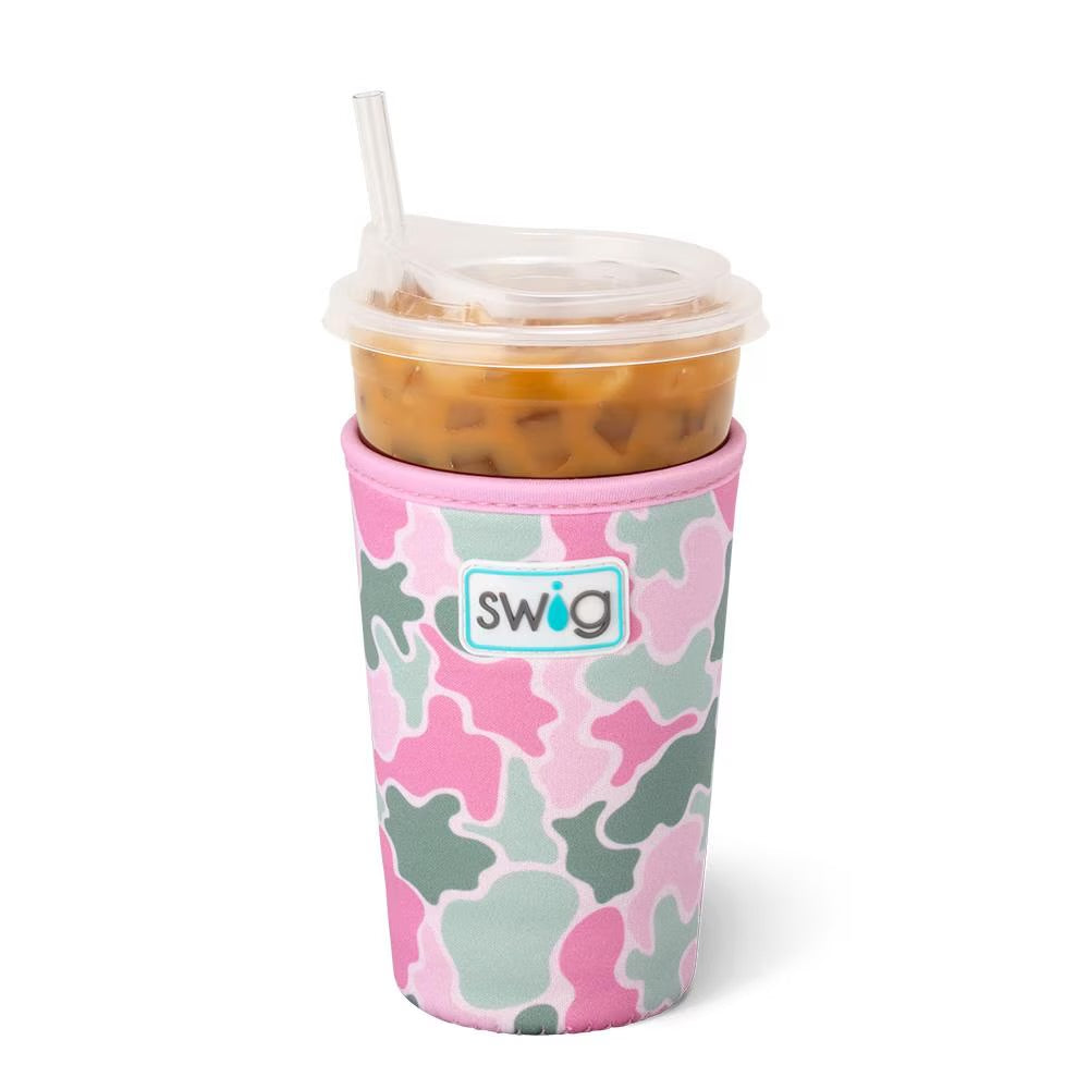 Blushing Camo Iced Cup Coolie (Medium)-How Cute is That? Boutique