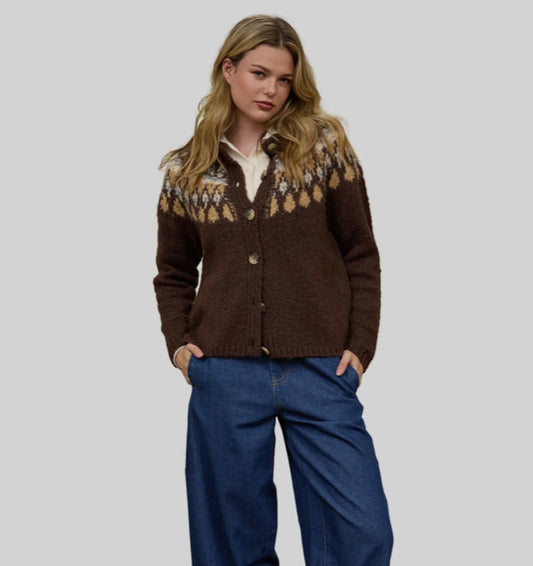 Fair Isle Sweater Cardigan