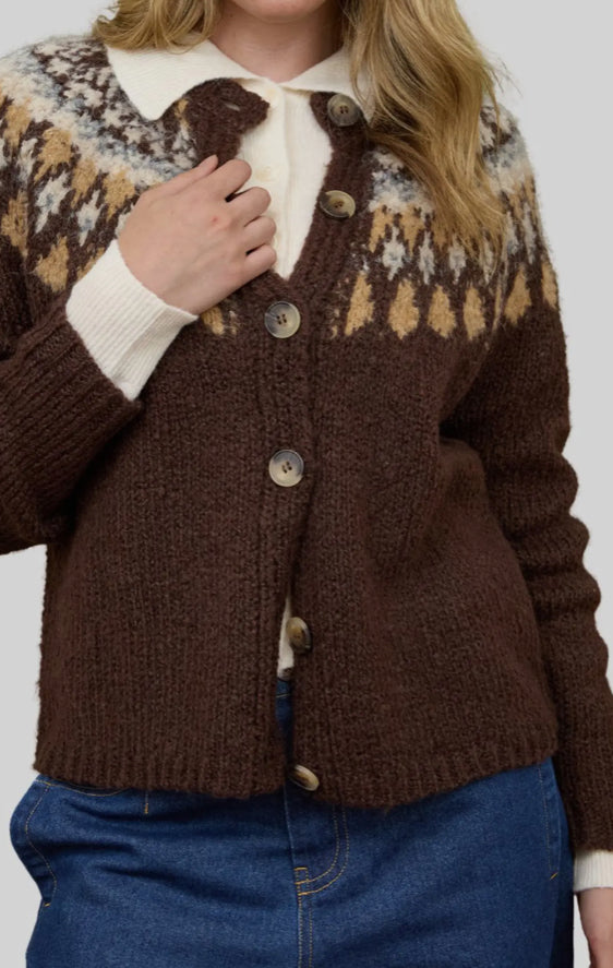 Fair Isle Sweater Cardigan
