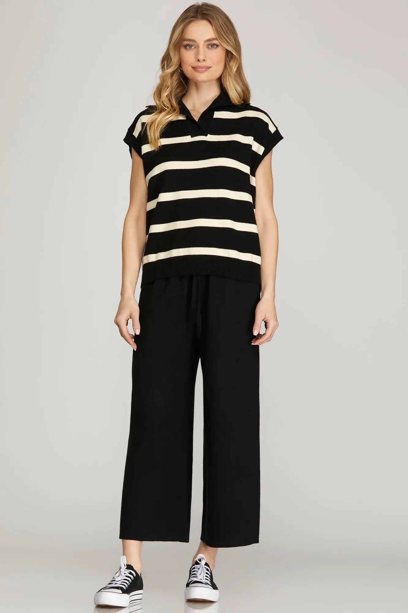 CAPRI SWEATER PANTS In Black