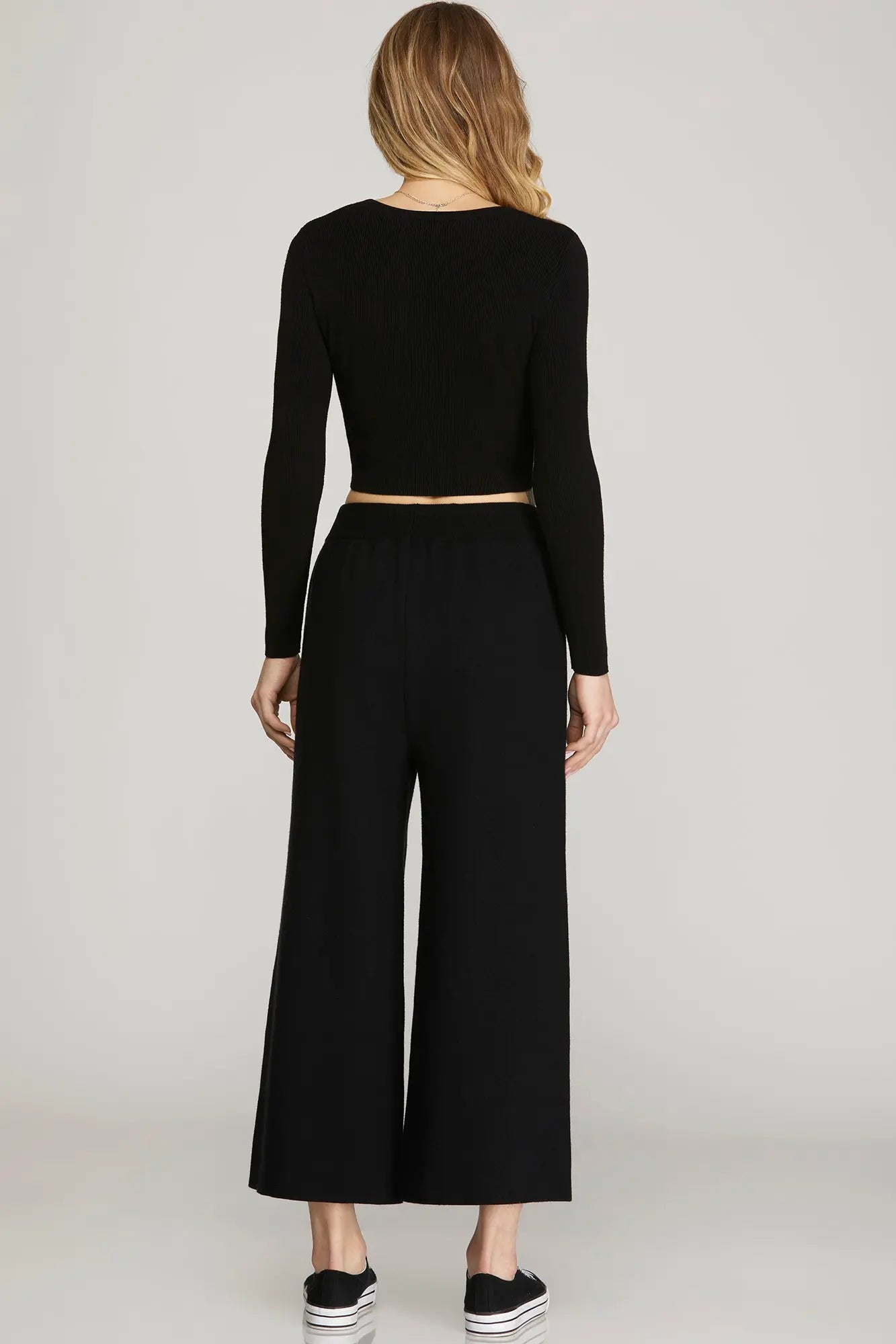 CAPRI SWEATER PANTS In Black