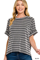 Raised Ribbed Striped Top-How Cute is That? Boutique