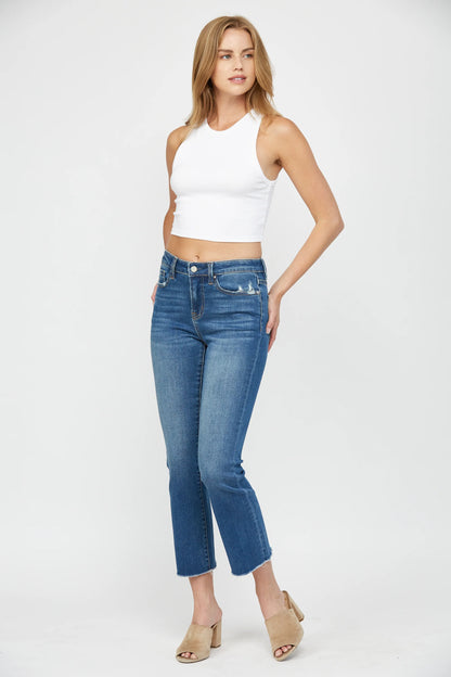 MID RISE BOOT CUT CROP