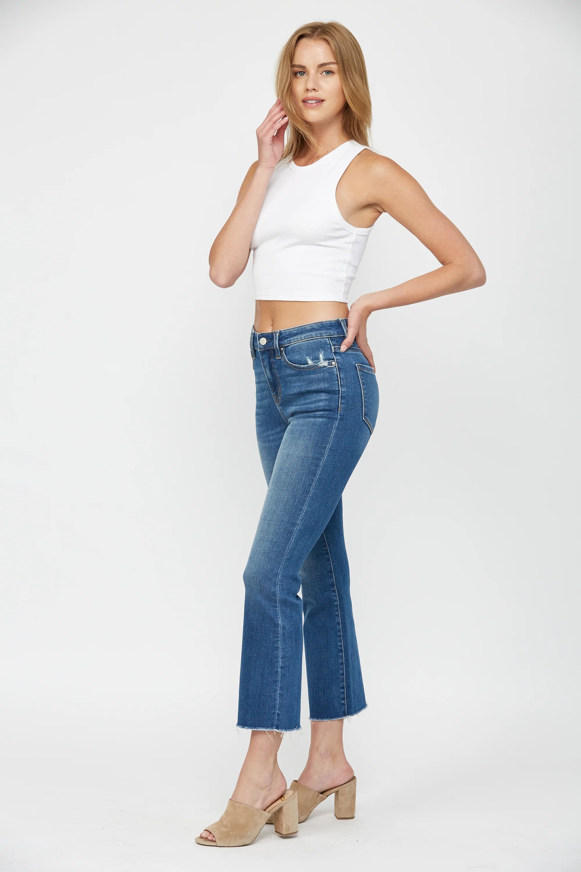 MID RISE BOOT CUT CROP-How Cute is That? Boutique