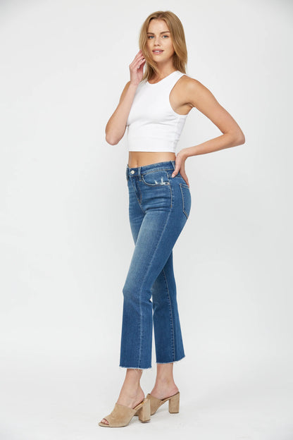 MID RISE BOOT CUT CROP