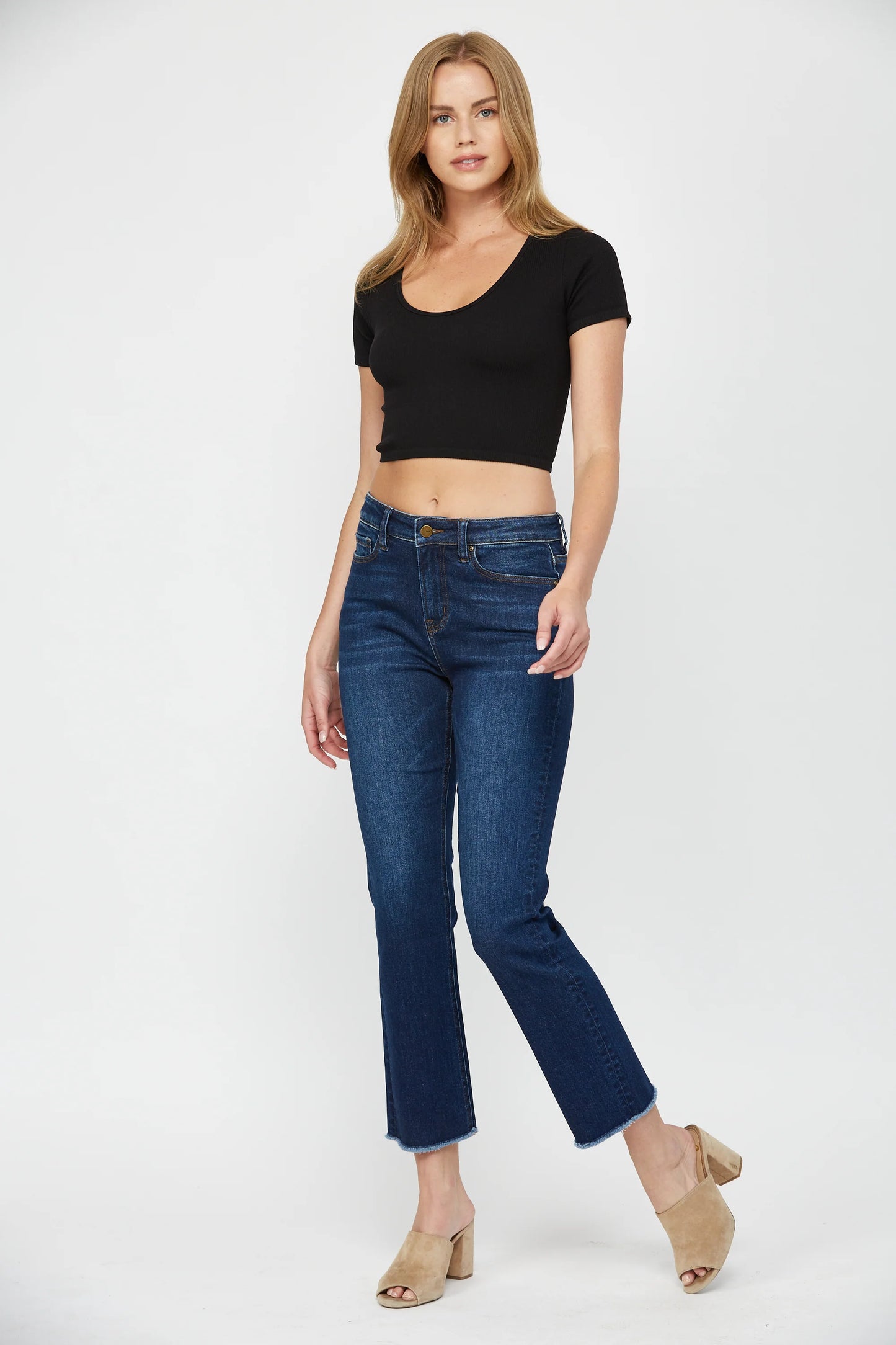 HIGH RISE STRAIGHT CROP