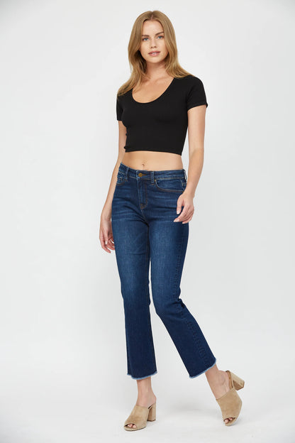 HIGH RISE STRAIGHT CROP