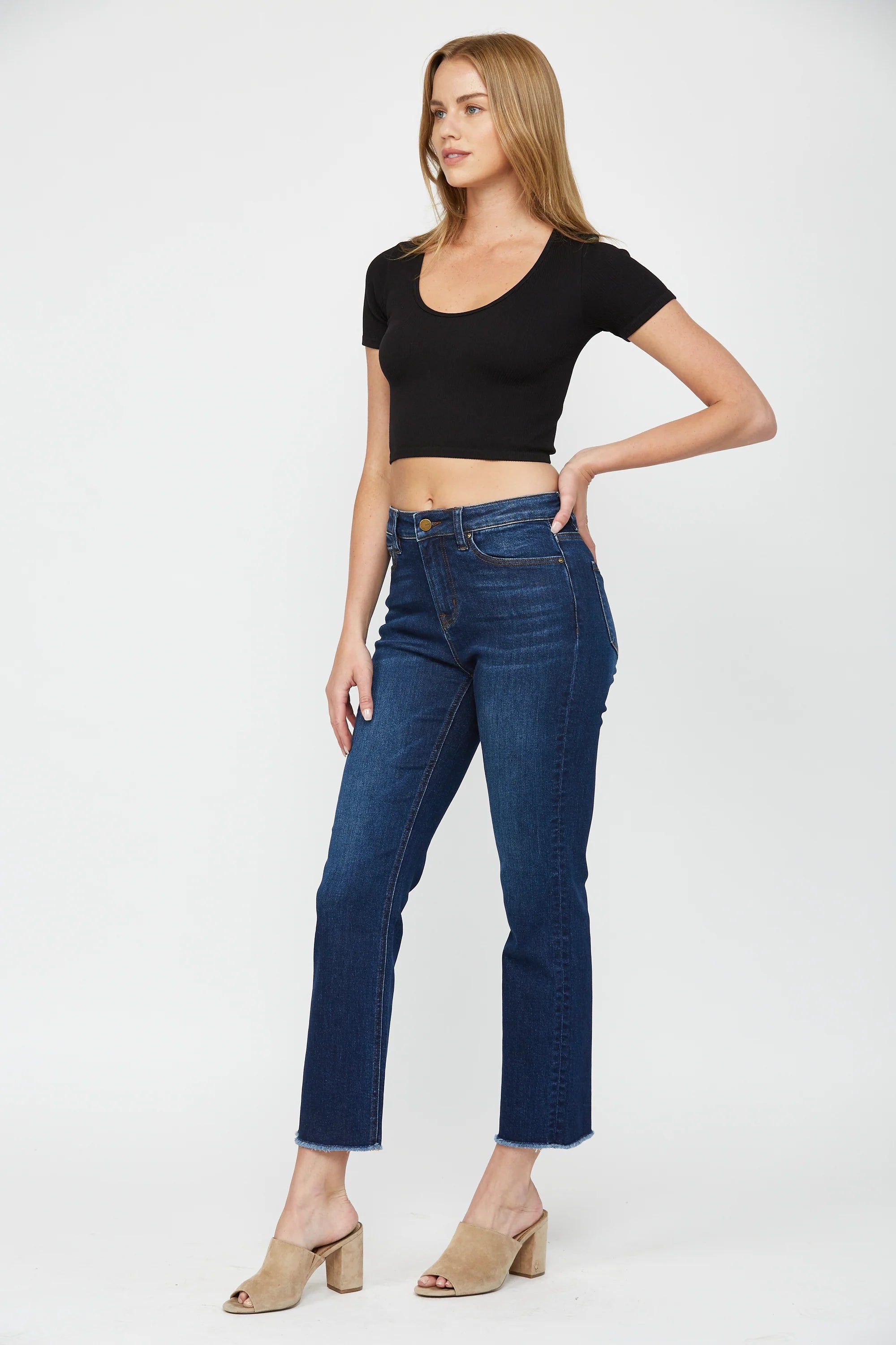 HIGH RISE STRAIGHT CROP-How Cute is That? Boutique