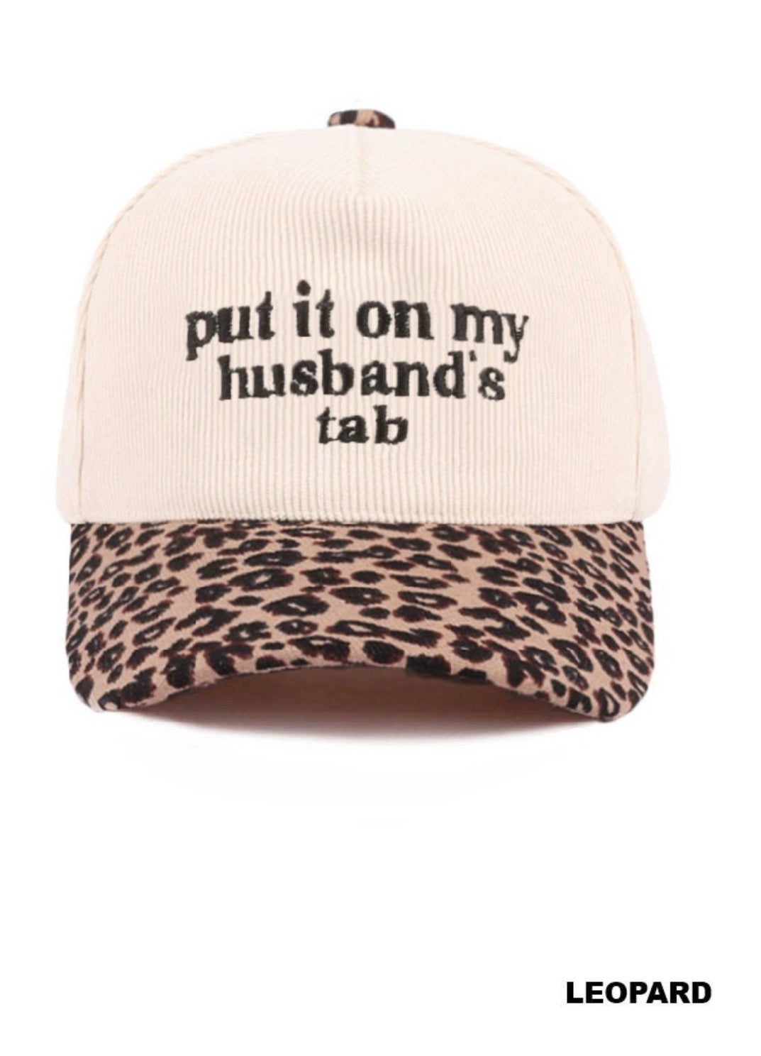 Put it on my Husband's Tab Corduroy & Leopard Trucker Hat-How Cute is That? Boutique