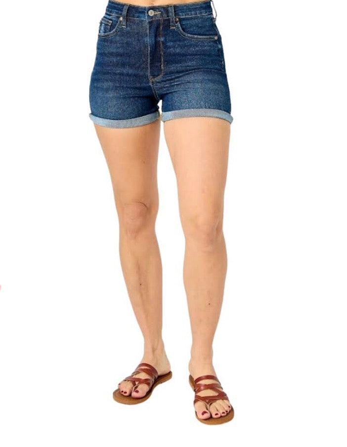 Judy Blue high waist tummy control cool denim shorts 150286-How Cute is That? Boutique