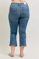 High Waist Tummy Control Kick Flare Jeans Plus Size- Judy Blue Jeans-How Cute is That? Boutique