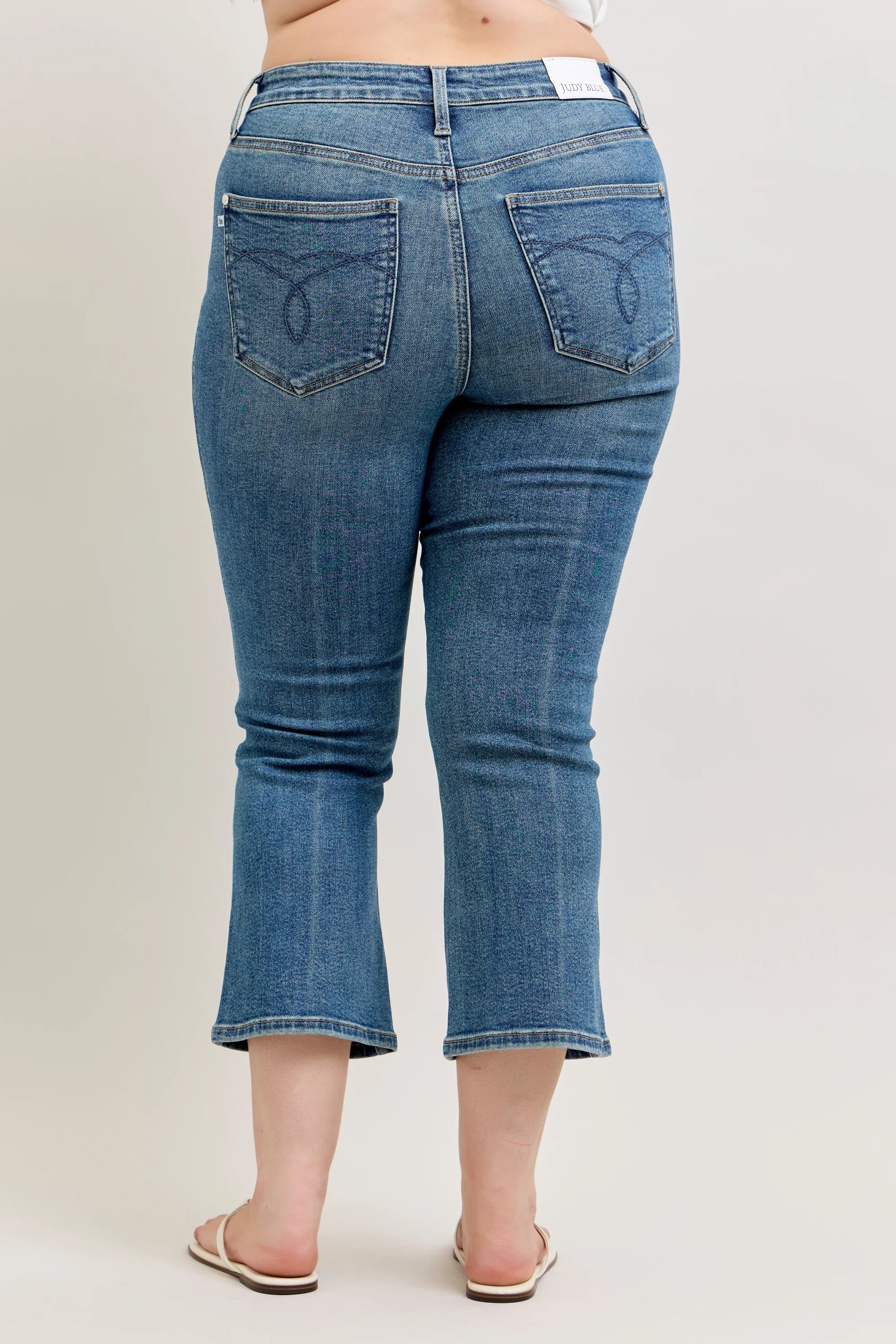 High Waist Tummy Control Kick Flare Jeans Plus Size- Judy Blue Jeans-How Cute is That? Boutique
