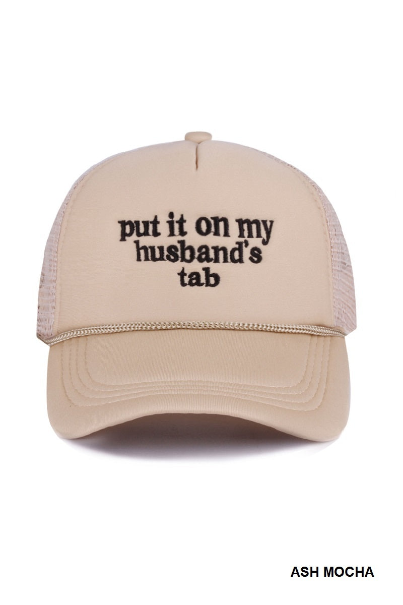 Put it on my Husband's Tab Mesh Trucker Hat