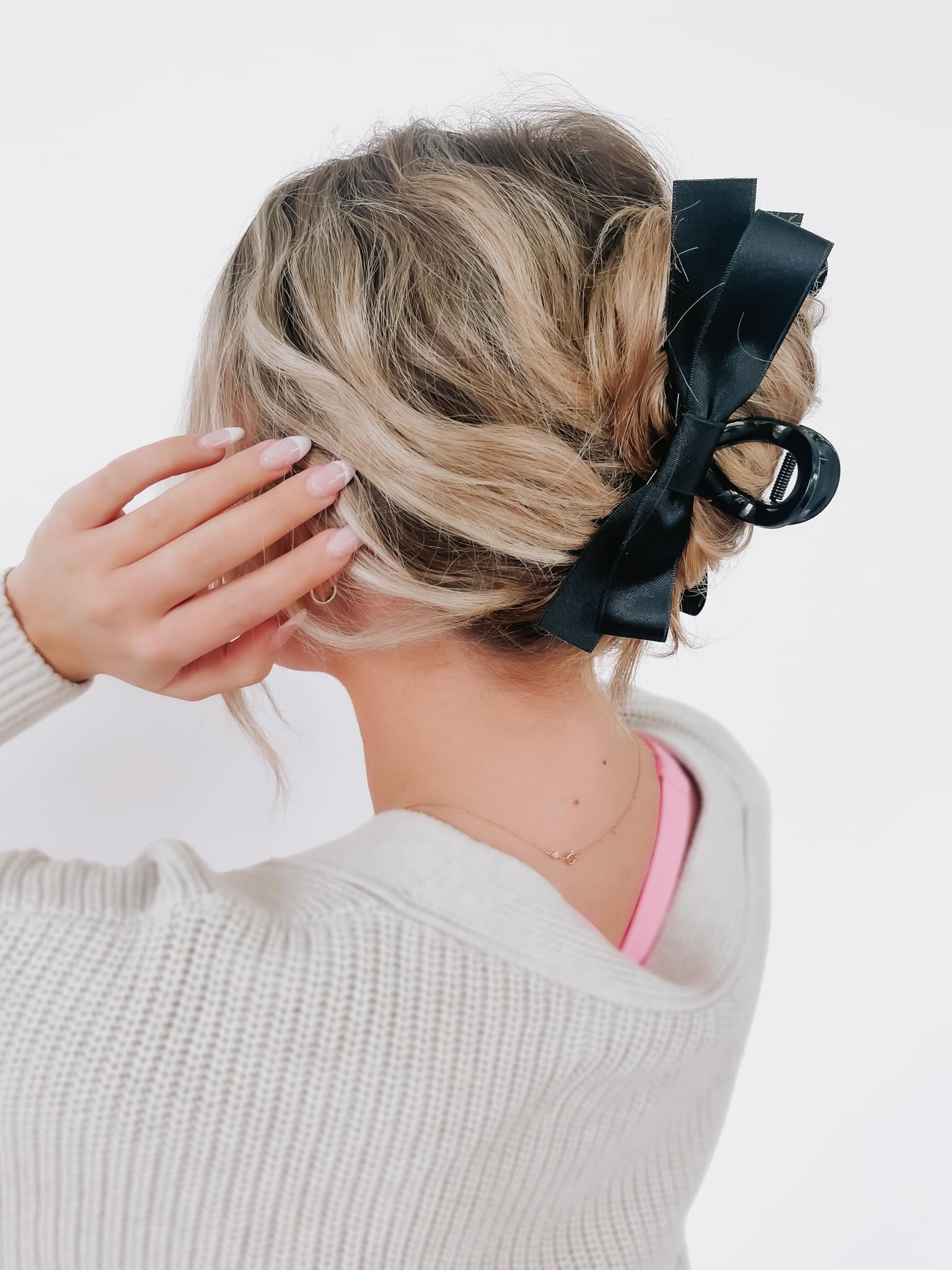 Large Fabric Bow Claw Clip-How Cute is That? Boutique