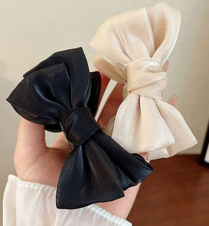 Small Fabric Bow Claw Clip