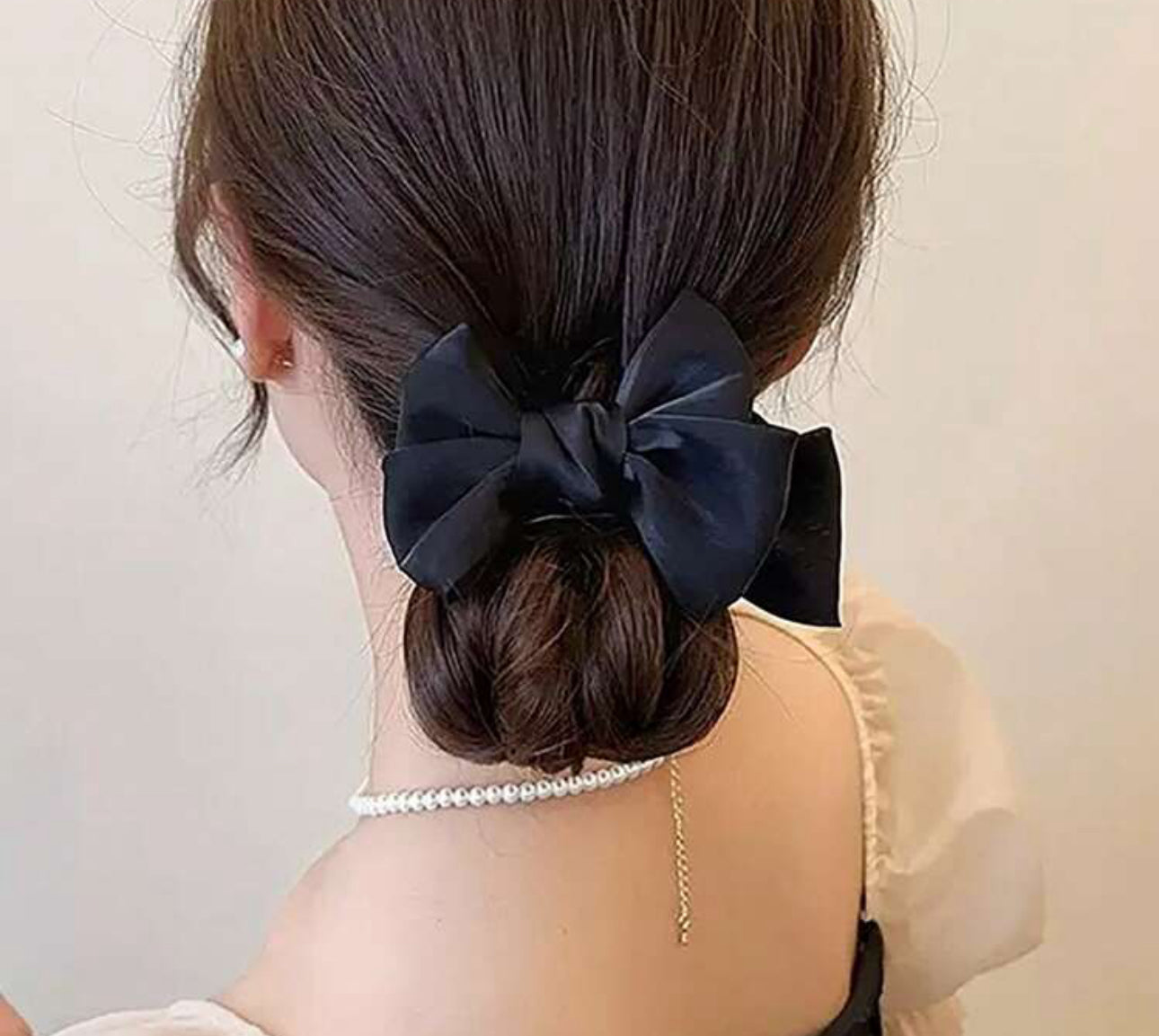 Small Fabric Bow Claw Clip