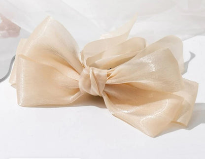 Small Fabric Bow Claw Clip