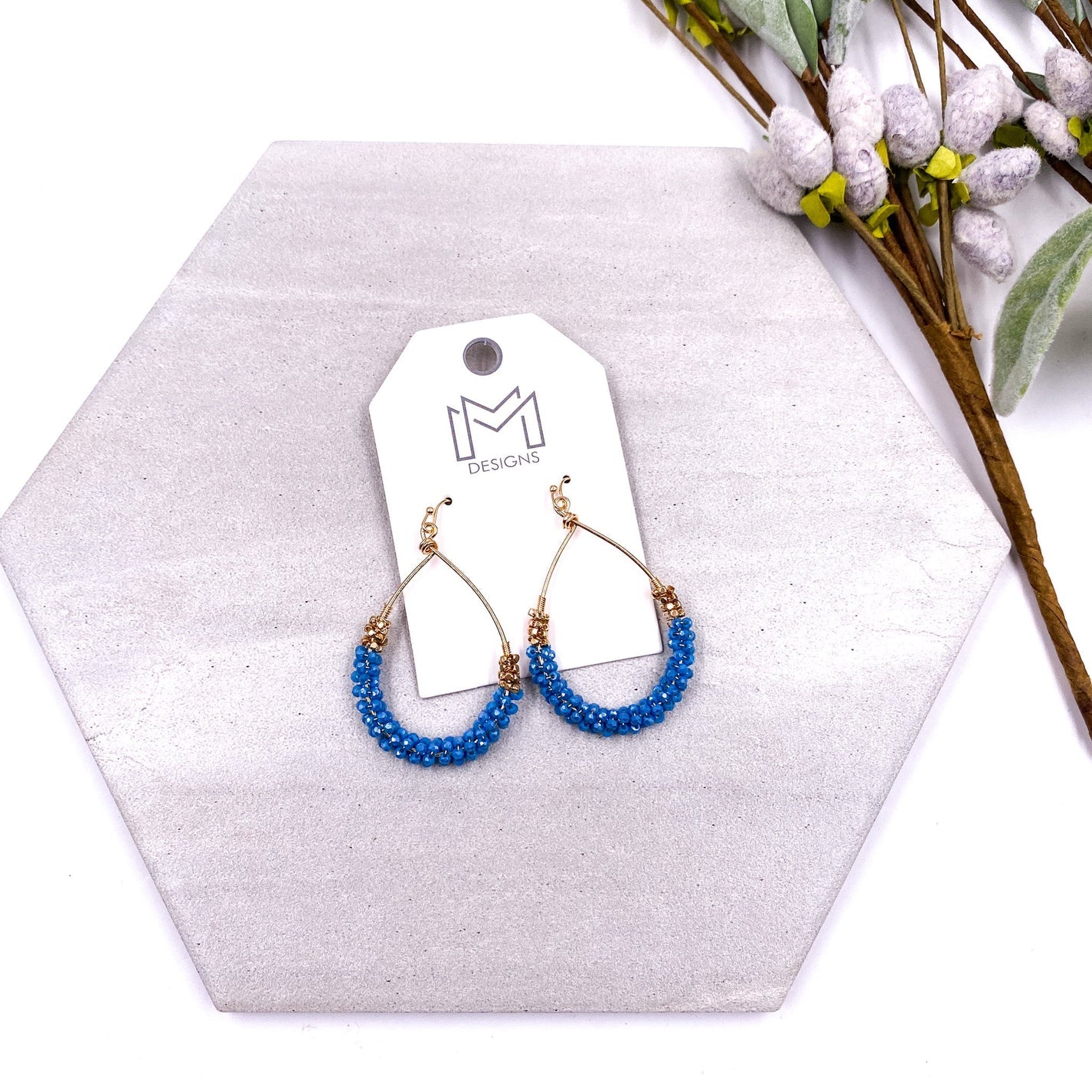 Ronan Earrings - Blue