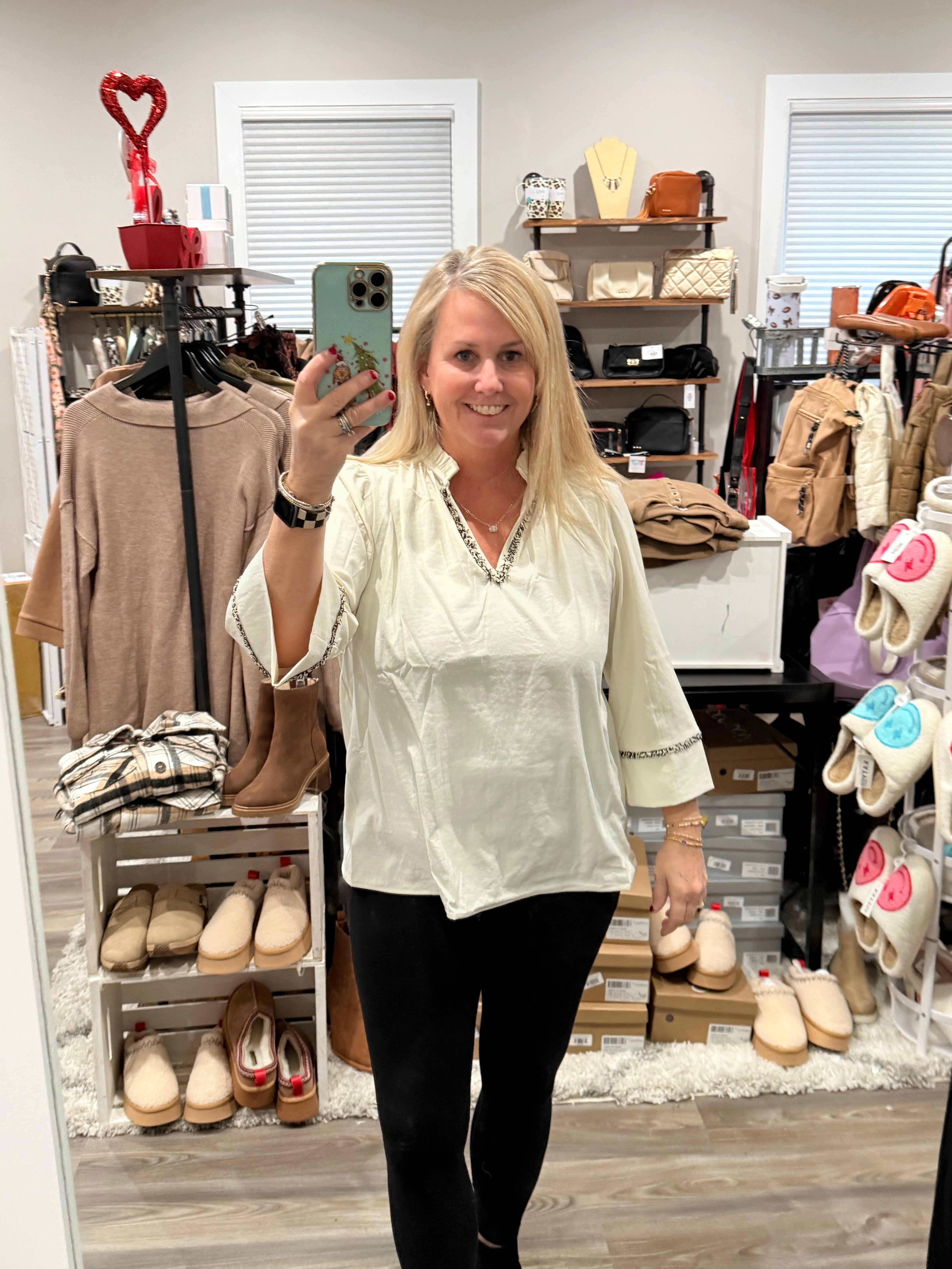 Ruffle Neck Blouse-How Cute is That? Boutique