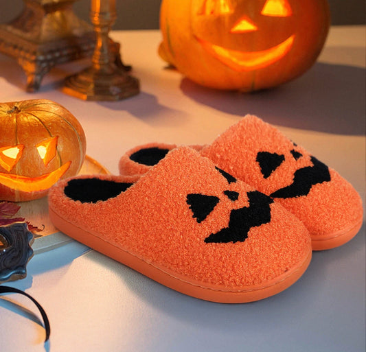 Pumpkin Face Slippers- PREORDER