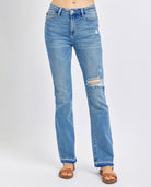 Mid-Rise Destroy and Released Hem by Judy Blue-How Cute is That? Boutique