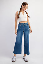 Cropped Denim Straight Leg Jeans-How Cute is That? Boutique